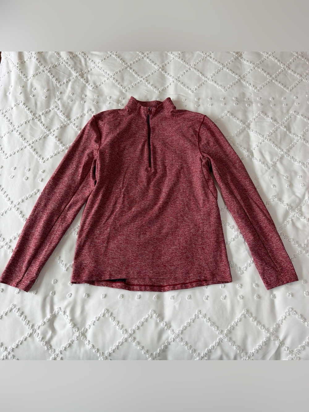Lululemon Surge Warm 1/2 Zip Men’s S Heathered Red Long Sleeve Pullover